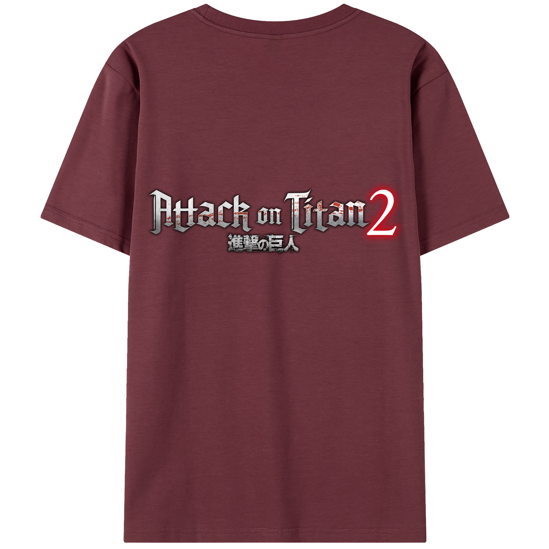 （画像用） 進撃の巨人 Attack on Titan 綿100％半袖Tシャツ（背面プリント）